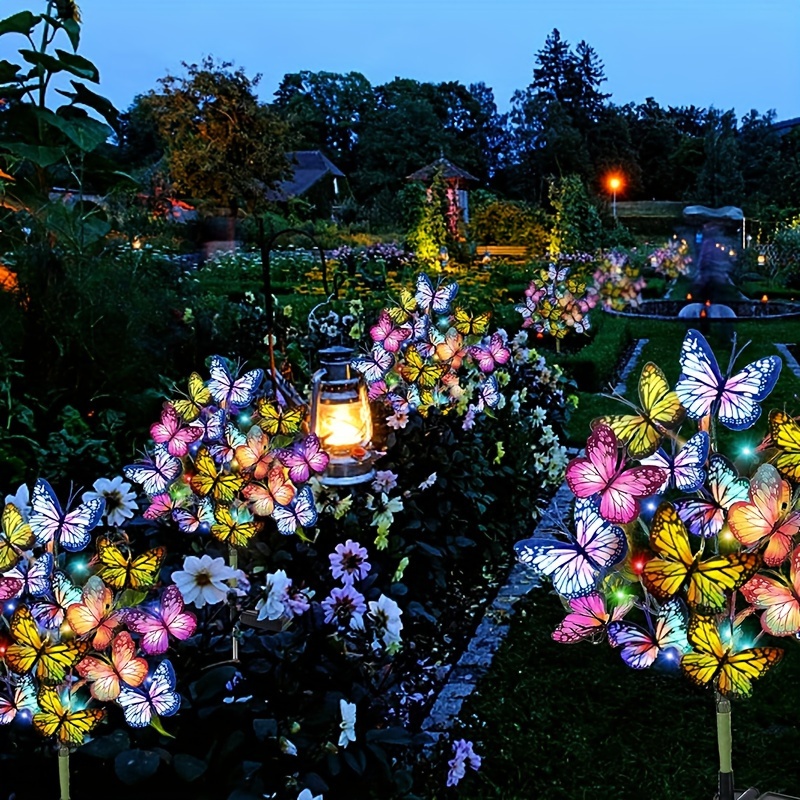 Smart Garden Ornaments - Solar LED Butterfly Garden Lights Waterproof
