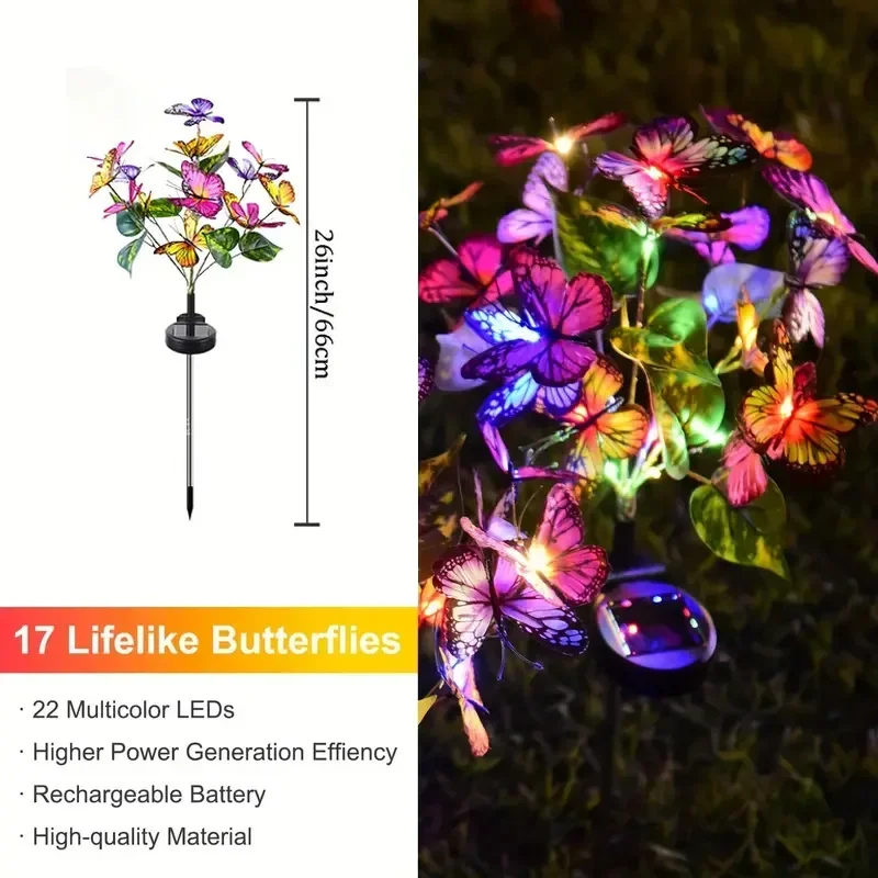 Solar LED Butterfly Garden Lig - Smart Garden Ornaments 评论和价格