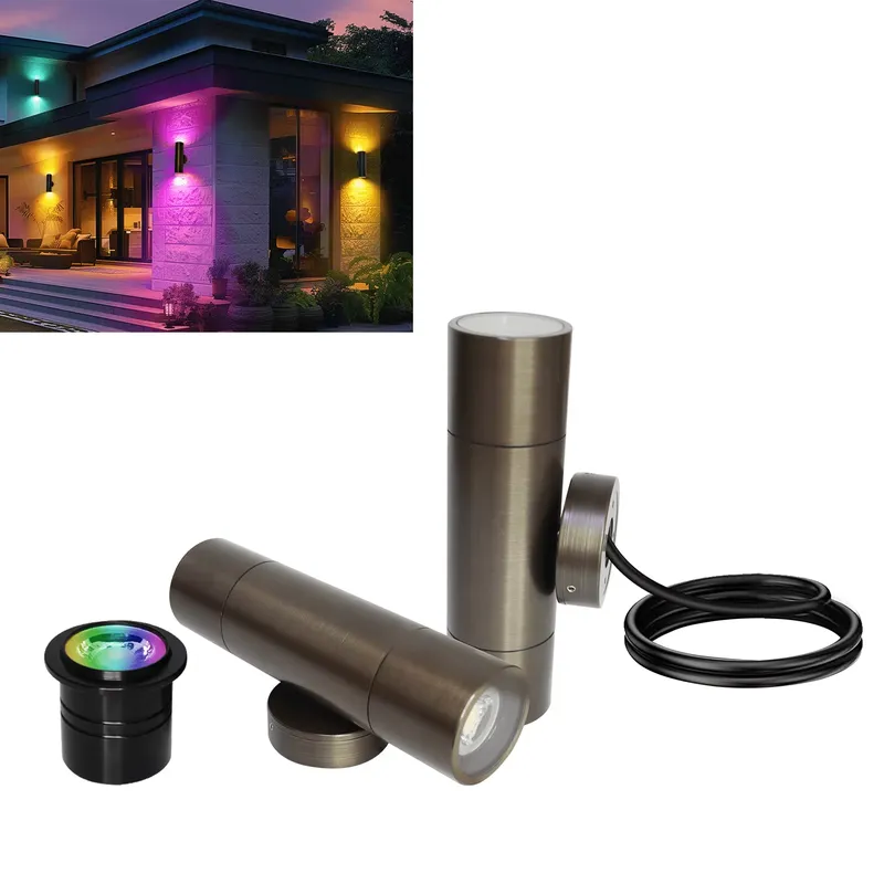 Durable Brass Outdoor LED Wall - Smart Gardening 评论和价格