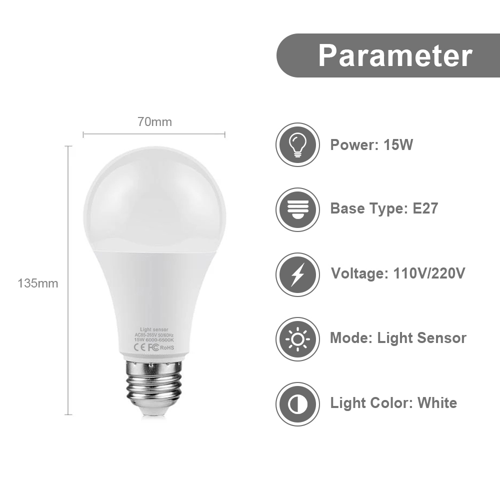 15W E27 LED Dusk to Dawn Night - Smart Garden Led Lights 评论和价格
