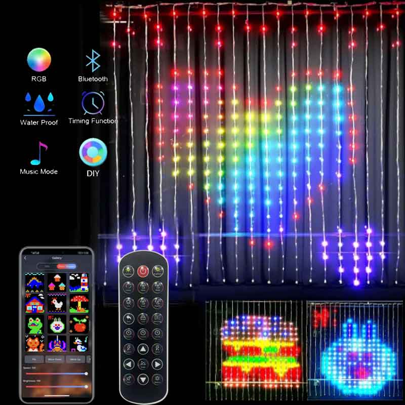 Smart LED Curtain Lights DIY P - Smart Garden Led Lights 评论和价格
