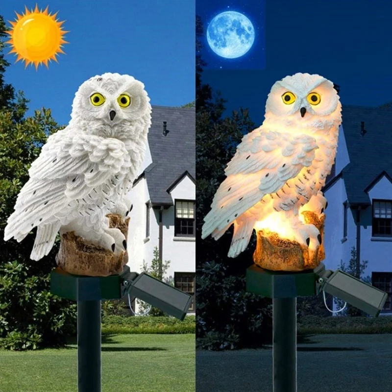 Solar Owl Statue Garden Light  - Smart Garden Ornaments 评论和价格
