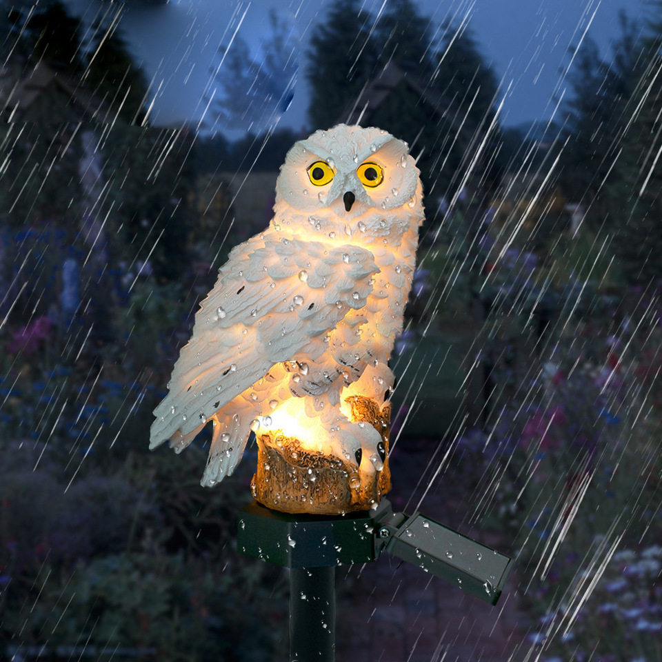 Solar Owl Statue Garden Light  - Smart Garden Ornaments 评论和价格