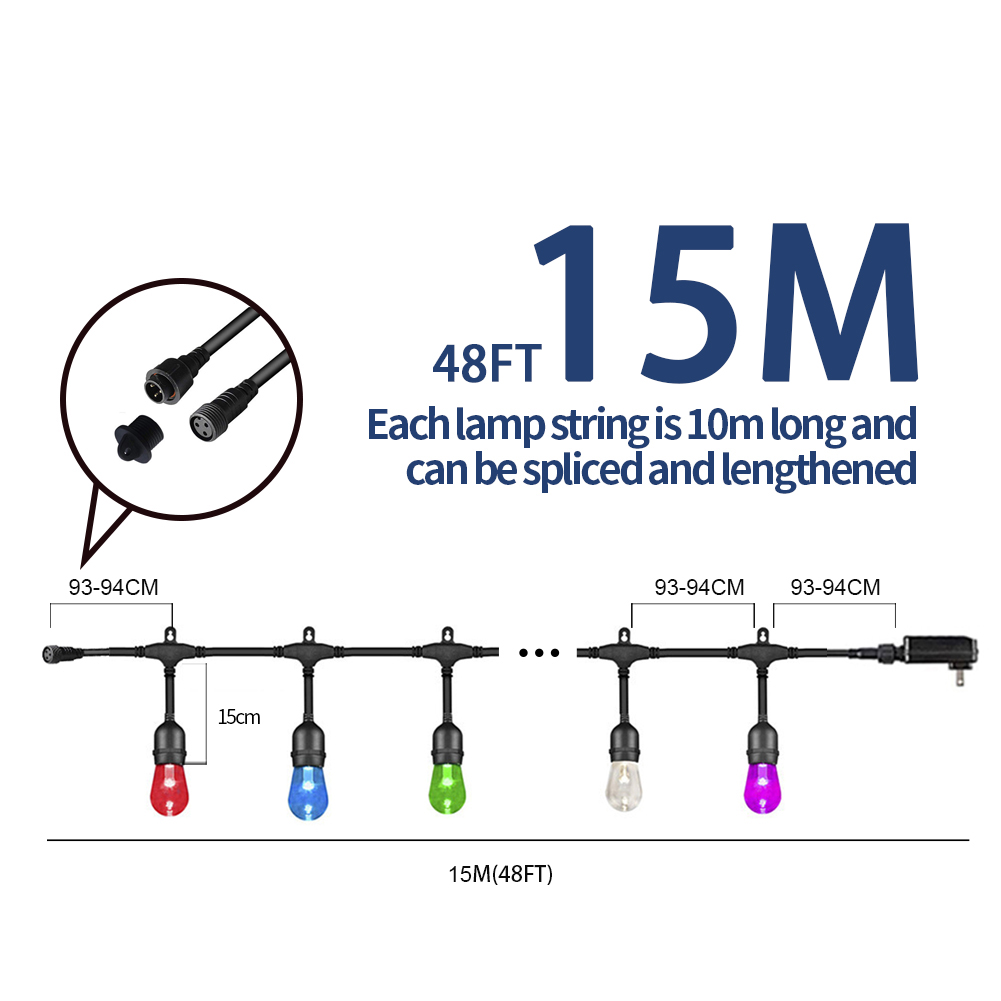 WiFi Tuya Smart RGB LED String - Smart Garden Led Lights 评论和价格