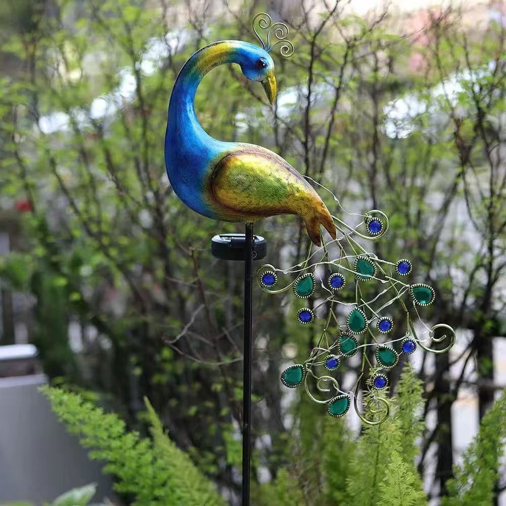 Metal Peacock Solar Stake Ligh - Smart Garden Ornaments 评论和价格