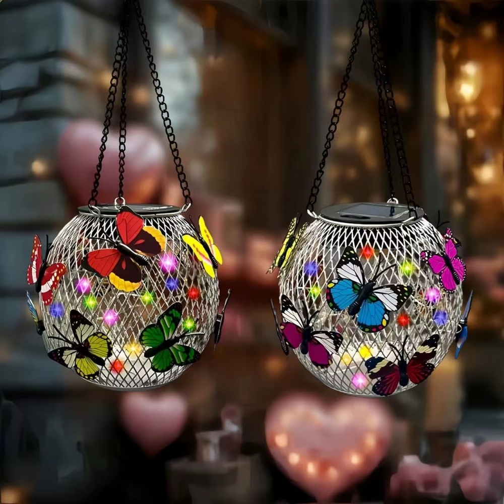 Solar Lantern Iron Art Outdoor - Smart Garden Ornaments 评论和价格
